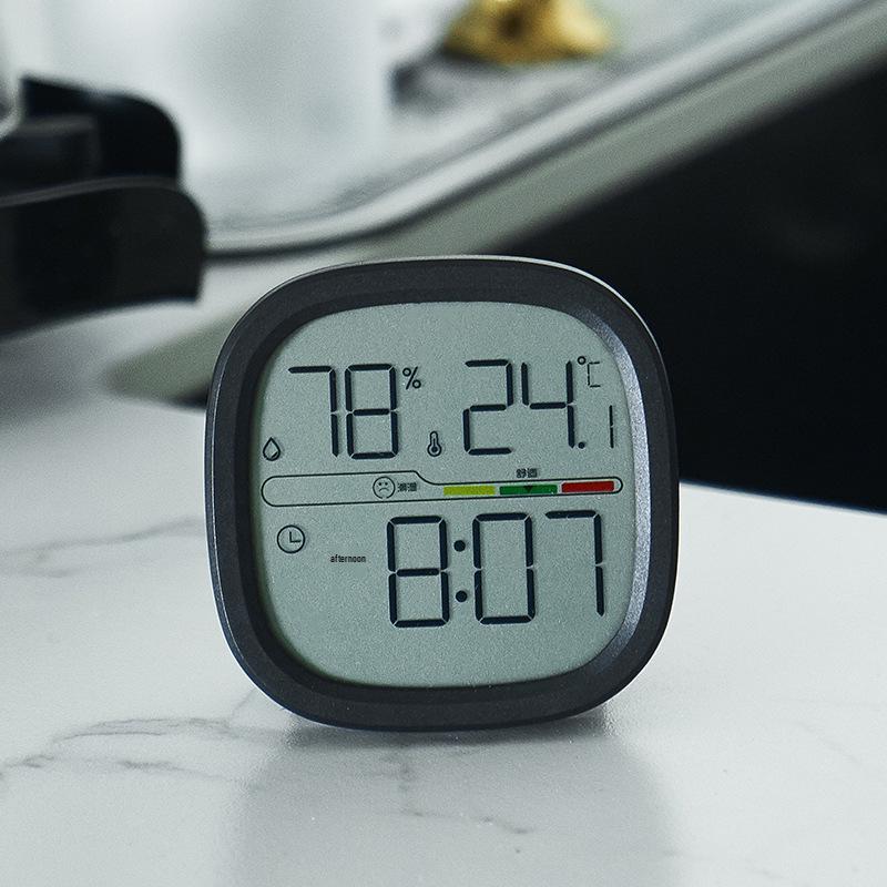 Multifunctional Slim LCD Clock with Temperature, Humidity, Magnetic Alarm