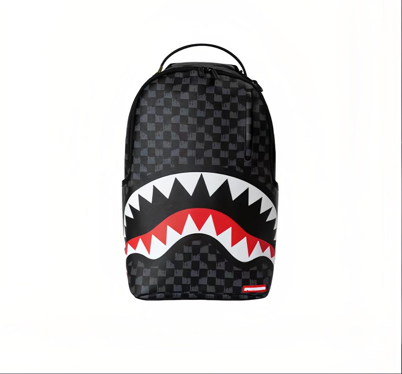 

SPRAYGROUND Классический клетчатый рюкзак – Унисекс ПВХ сумка, Черный 42*29*16.5CM