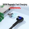 PD100W Magnetisches Dual-Kopf C-zu-C Schnellladekabel für Huawei & Apple Geräte