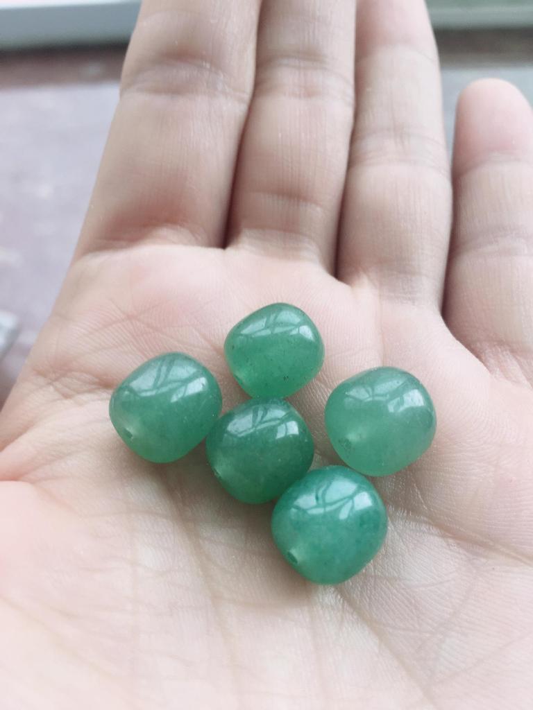 Natural Green Aventurine Old Style Beads Bracelet | Semi-finished Loose Beads Jewelry