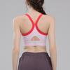 High-Strength Shockproof Sports Bra Quick-Drying One-Piece Contrast Color Yoga Bra for Women