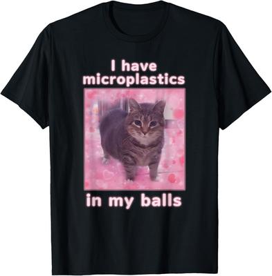 Mam Mikroplastik w Jajkach Zabawny Mem z Kotem Dank Mem Koszulka