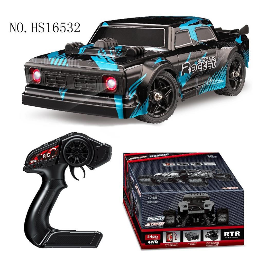 

HS 16531 16532 RTR 1/16 2,4G 4WD 36 км/ч Drift RC Автомобиль Полностью пропорциональный светодиодный свет на дороге Плоские высокоскоростные модели транспортных средств Игрушки синий