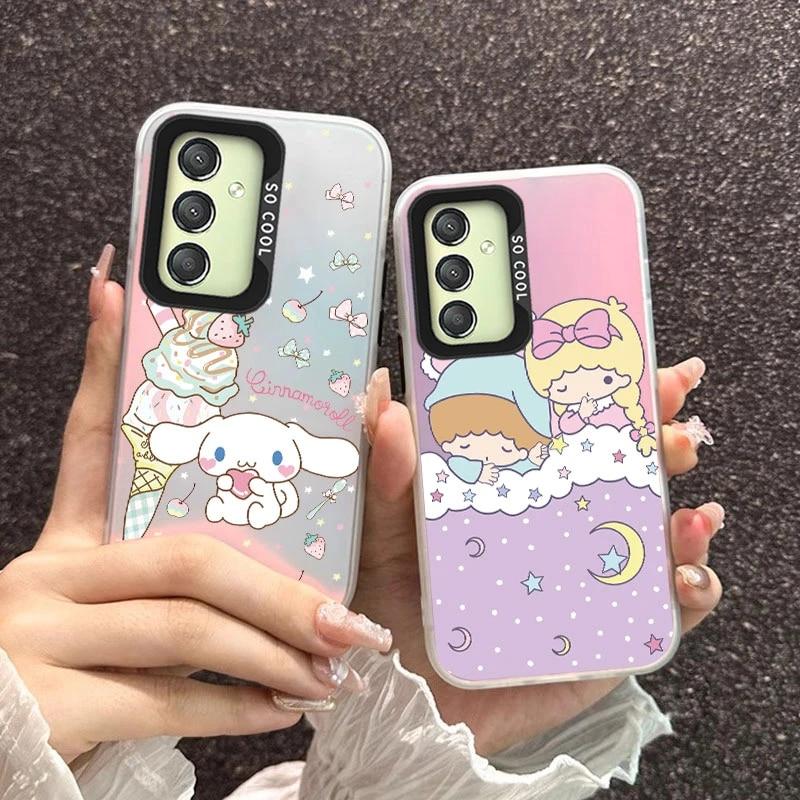 

Samsung Galaxy A24 4G Case Kuromi Cinnamoroll Discoloration Anime Matte Sanrio Funda Samsung Galaxy A24 Shockproof Protective Capa Silicone Soft Bags