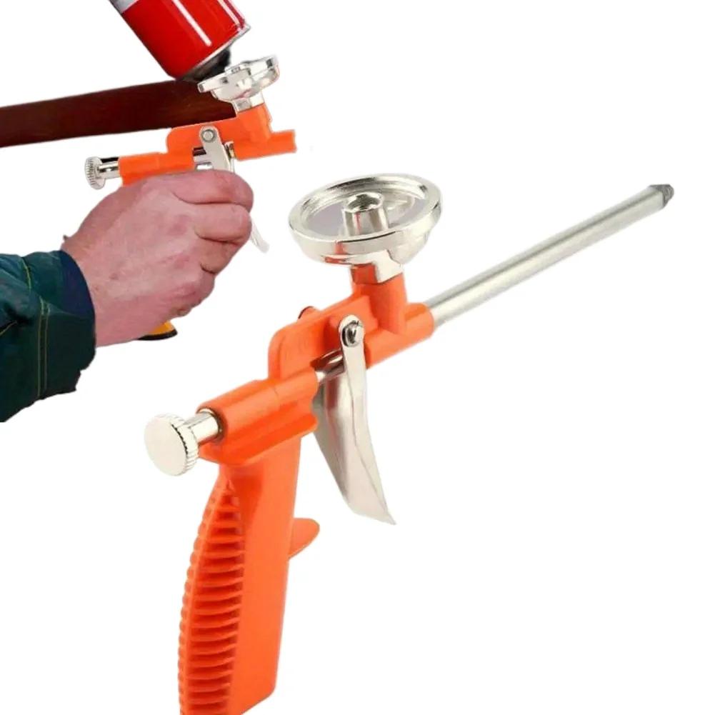 

Металлический пенопластовый пистолет-распылитель, пистолет-распылитель для клея, герметик для украшения дома, инструмент для заделки швов оранжевый