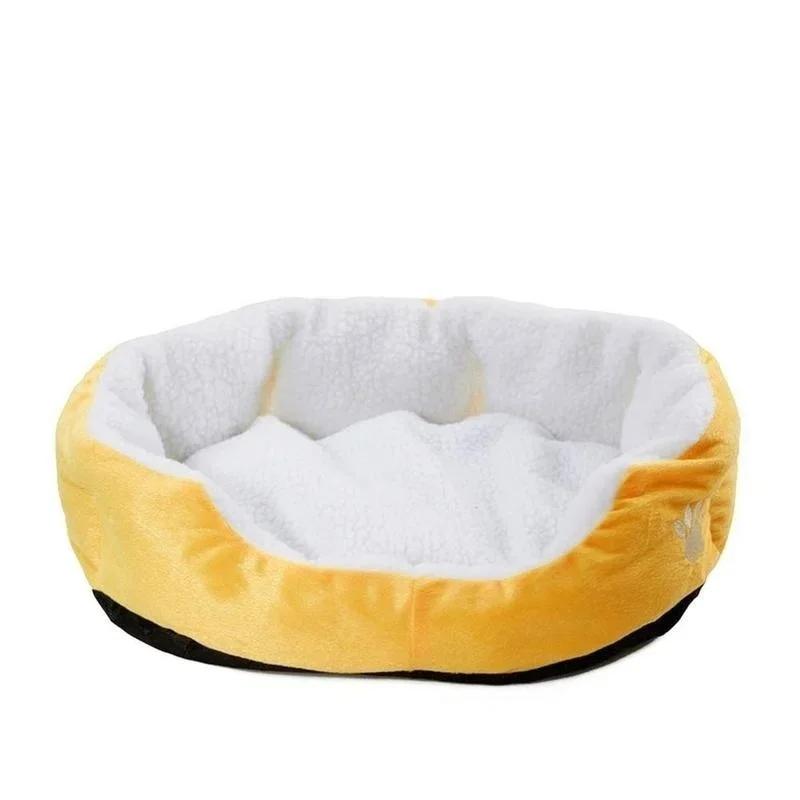 Superweiches Samt Haustier Hundebett Nest Haustiermatte Wasserdicht und Warm Haustierbett Rund Waschbar Katzen- und Hundebett Haustier Schlafzubehör
