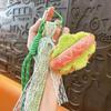 Cute Plush Burger Cake Keychain - Exquisite Bag Pendant & Small Gift