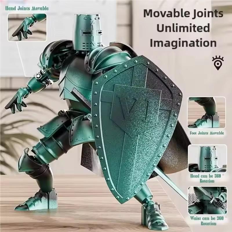 Medieval Action Figures Knight Armor Action Figure Multi-Jointed Movable Robot Mannequin T13 13 Action Figure(Assembly Required)