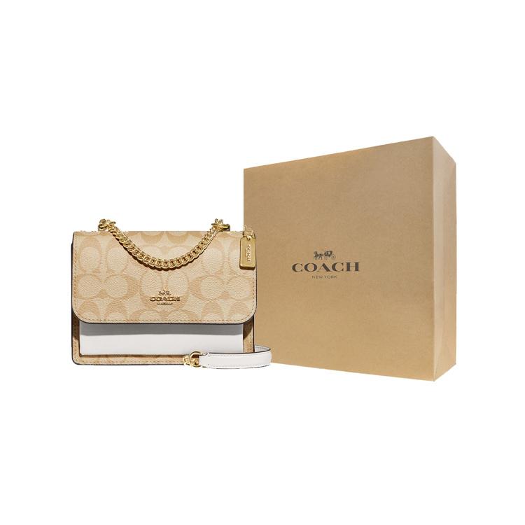 Coach Klare Cow Leather Artificial Leather Crossbody Bags Mini Women's Light Khaki Chalk White (Unisex) Crossbody Bags C9946 IMDQC