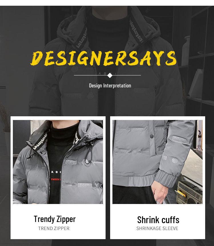 Men's High-Quality Lightweight Down Jacket – Slim, Warm, Versatile, Hooded Winter Outerwear