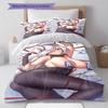 Anime Pattern Bedding Quilt Set Quilt Cover Pillowcase Home Decoration Birthday Gift (1 * Duvet Cover + 2 * Pillowcase, Without Core)