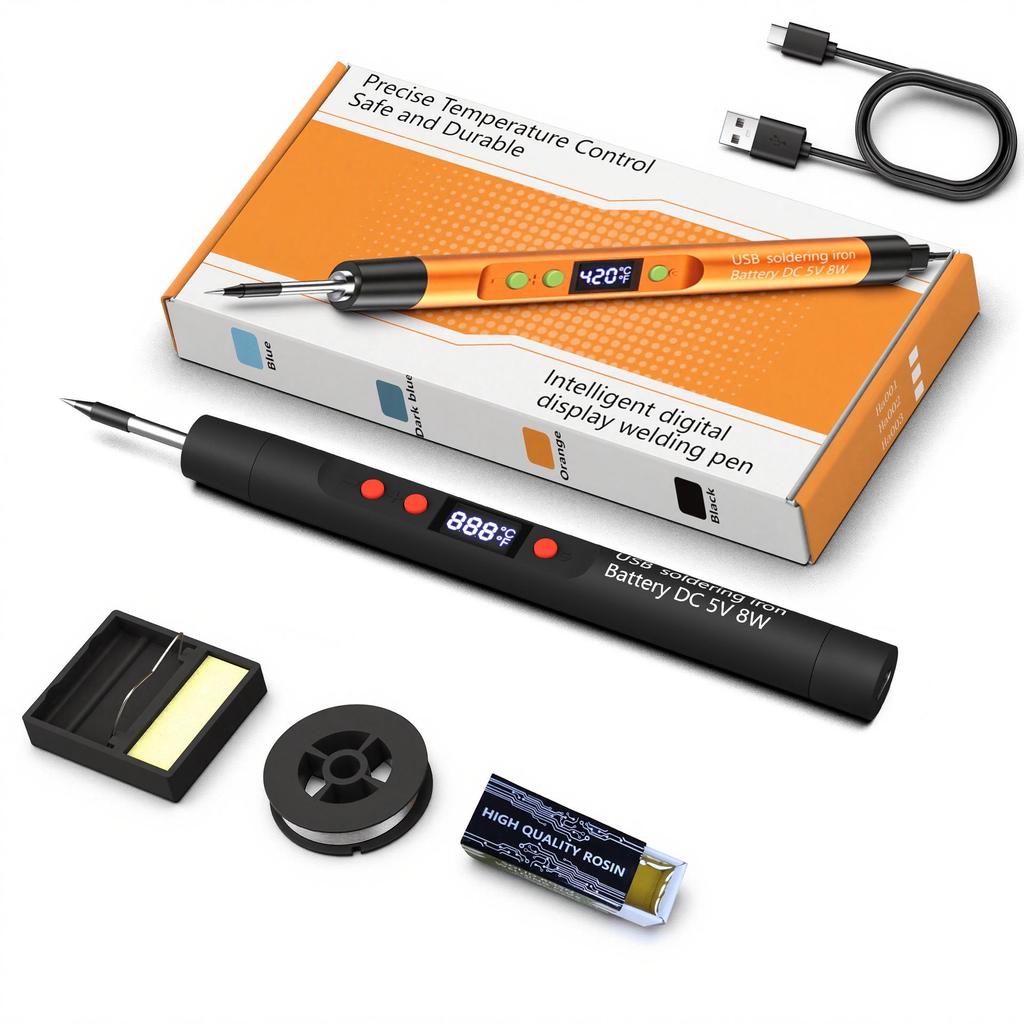 Multifunctional USB Digital Display Portable Soldering Iron with Adjustable Temperature Control