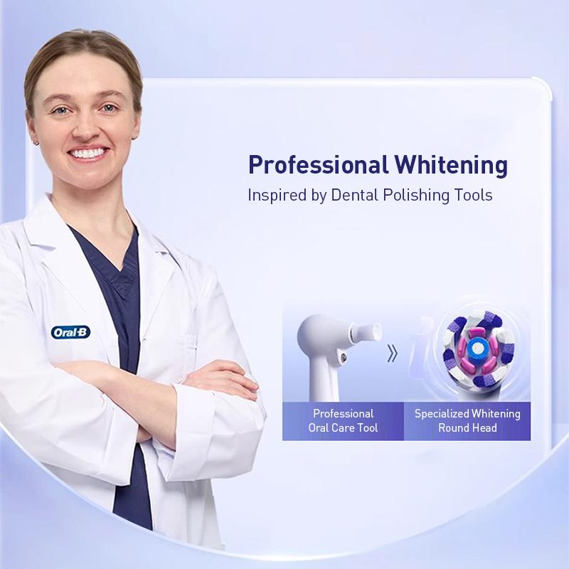 Oral-B iO5 Professional Whitening Electric Toothbrush for Adult 5 Modes 1 Handle 4 Brush Heads 1Travel case
