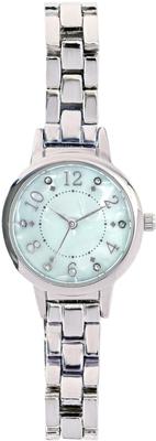 Fieldwork WP Michele Women's Analog Watch with Metal Band, Shell-Like Stones, 5 ATM Water Resistance, SilverGreen, MKM3514-2