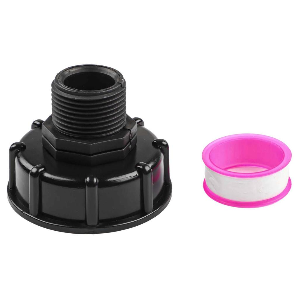IBC Tank Connector 60mm Coarse Thread Adapter with Female 2 and 3/4 Hose Ends for Garden Hose Connection to Standard IBC Tanks