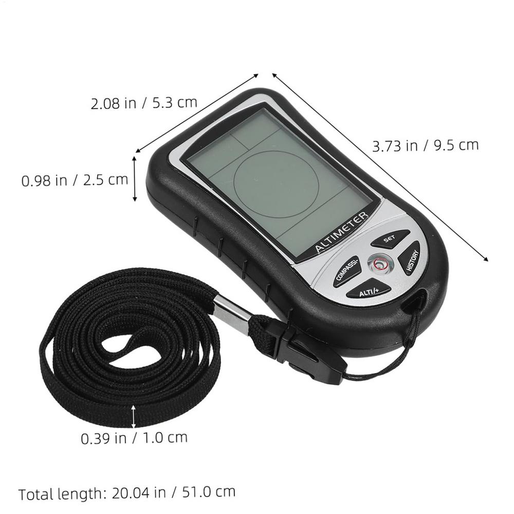 Электронный высотомер 8 в 1 Ручной барометр Термометр Компас Портативное устройство с подсветкой Прогноз погоды Время