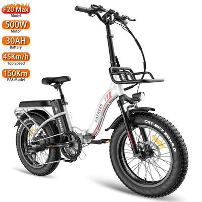 Fafrees F20 Max Electric Bicycle 500W Motor 20" Fat Tire Adult E-Bike 48V 30AH Dual Disc Brakes Max Load 150Kg Lcd Display