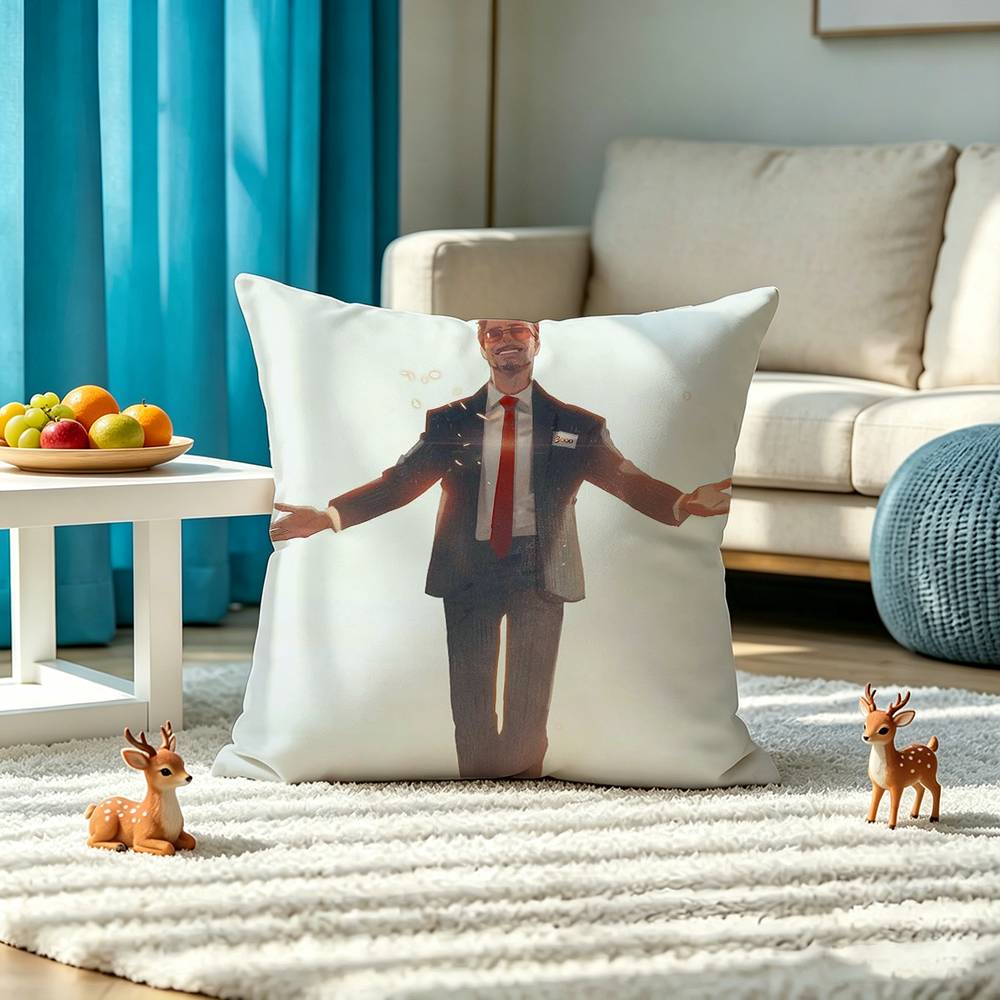 A-Actor R-Robert Downey Jr Pillow Case Square Double-Sided Sofa Cushion Cover Bedroom Bedside Pillow
