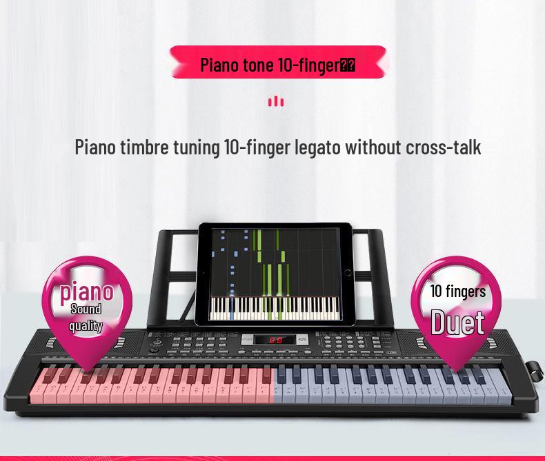 61-Key Smart Electric Keyboard for Beginners, Adults, and Children - Ideal for Entry-Level and Kindergarten Piano Practice