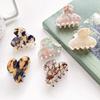 High-end Handmade Hairpin Acetic Acid Small Grab Clip French Vintage Floral Claw Clip Simple Hair Accessories Women