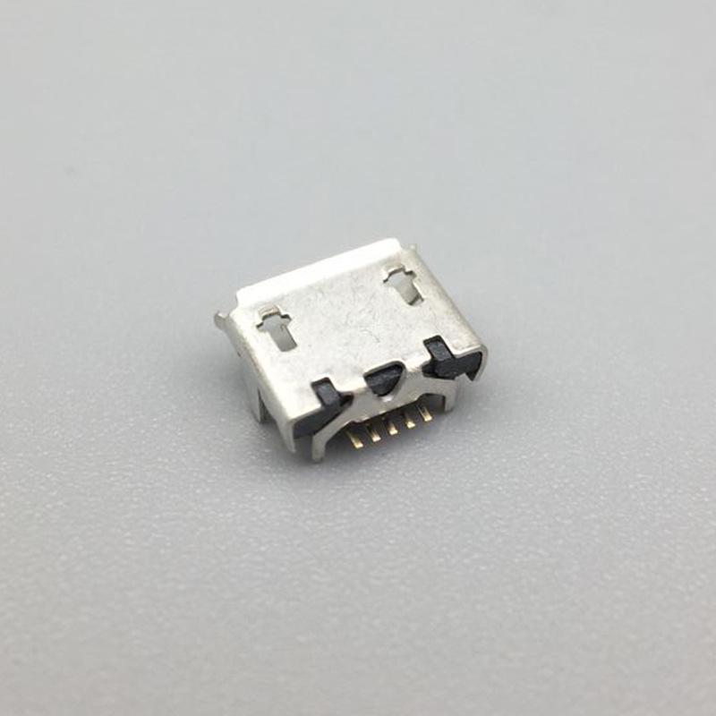 Micro USB 5-Pin SMD Short Pin Charging Socket Connector Micro Little Horn Crimped Edge