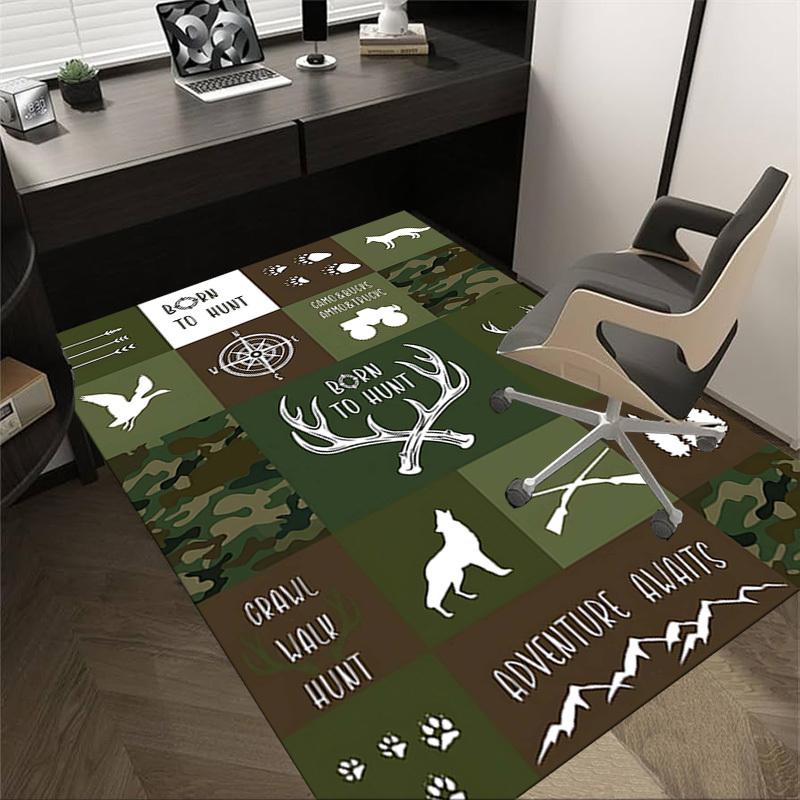 

1PC Hunt Camo Non-Slip Floor Carpet Compatible for Office&Living Room&Bedroom&Dining room - Soft & Pattern, Vibrant Colors-H0414 60cm by 90cm