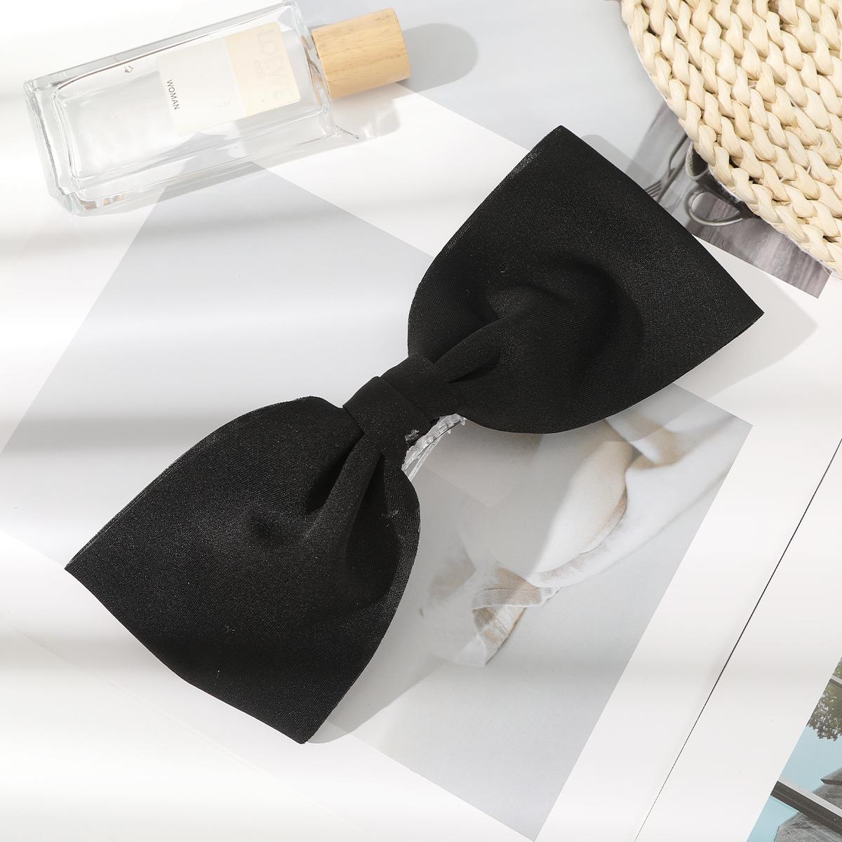 

Бантик Черно-белые Заколки Зажим-уточка Женские Элегантные Зажимы Большая Заколка Акриловая Заколка для Волос Аксессуары для Волос Зажим-уточка