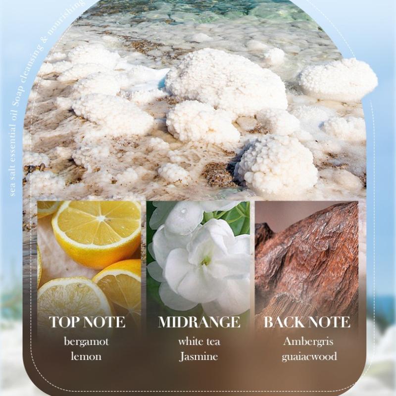 Sapone Naturale al Sale Marino 100g Sapone Artigianale Detergente Prodotti per la Cura della Pelle