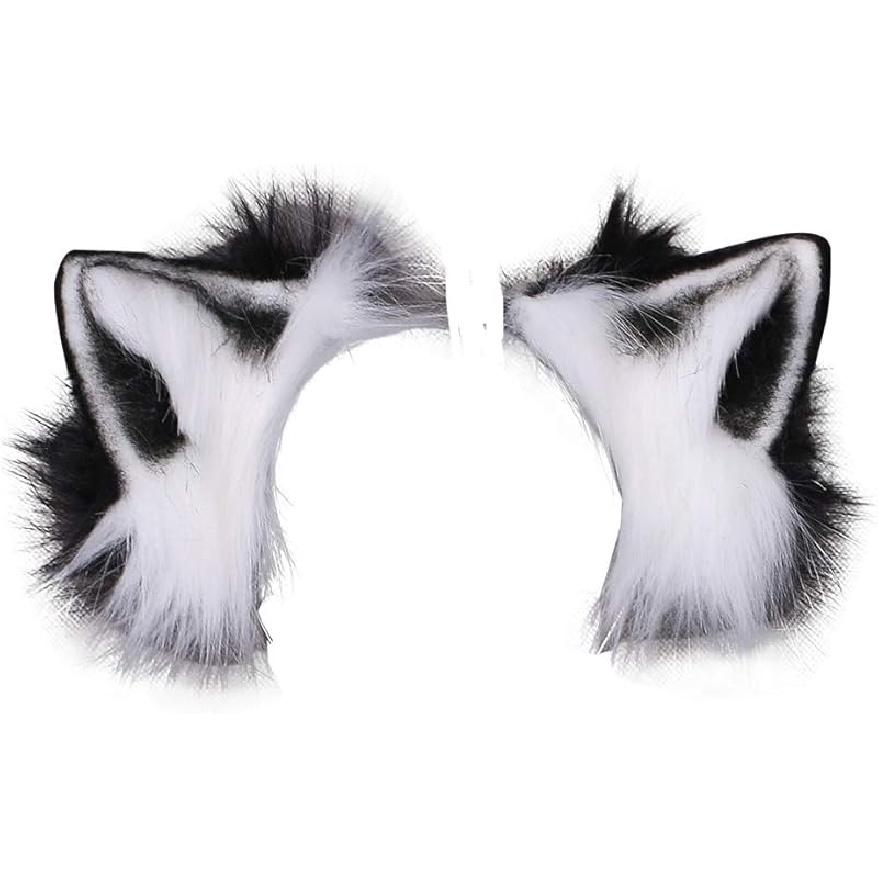 VIGVAN KYC Animal Ears Kawaii Plush Cat Ears Hair Clip Headdress Halloween Cosplay