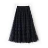 VOKLLIYU Long Cute and Elastic Pompom Snow Perfect for Everyday Available In Multiple and Commuting Women's High-Waisted Skirt, Elegant, Waist,