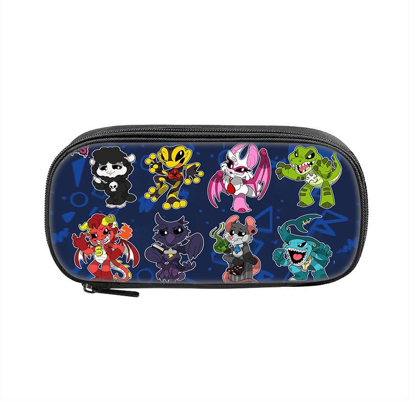 Nightmare Critters Pencil Case Nylon Storage Bag For Students And Kids