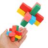 6 In 1 Wooden Brain Puzzle Teaser Toys Lock Intellectual Puzzle Brain Games for The Aged Adults