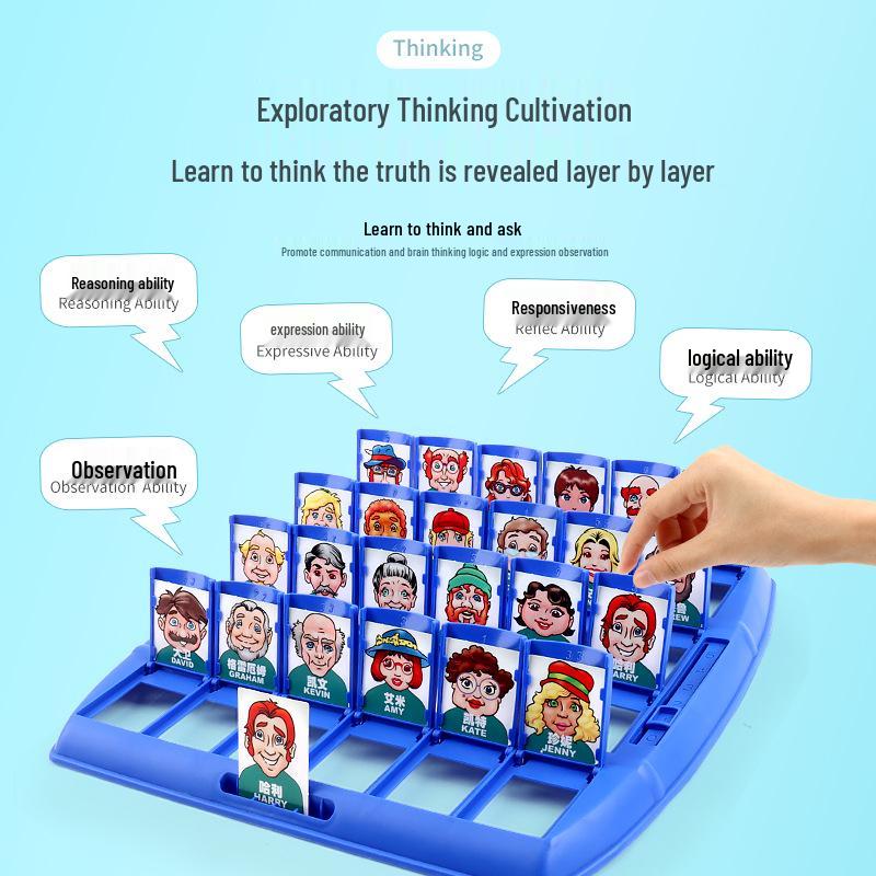 Guess Who? Two-Player Children's Memory Board Game for Parent-Child Interaction