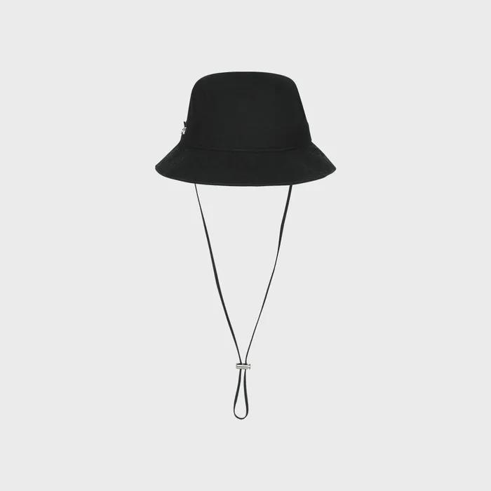 OV LOGO COTTON BUCKET HAT (BLACK)