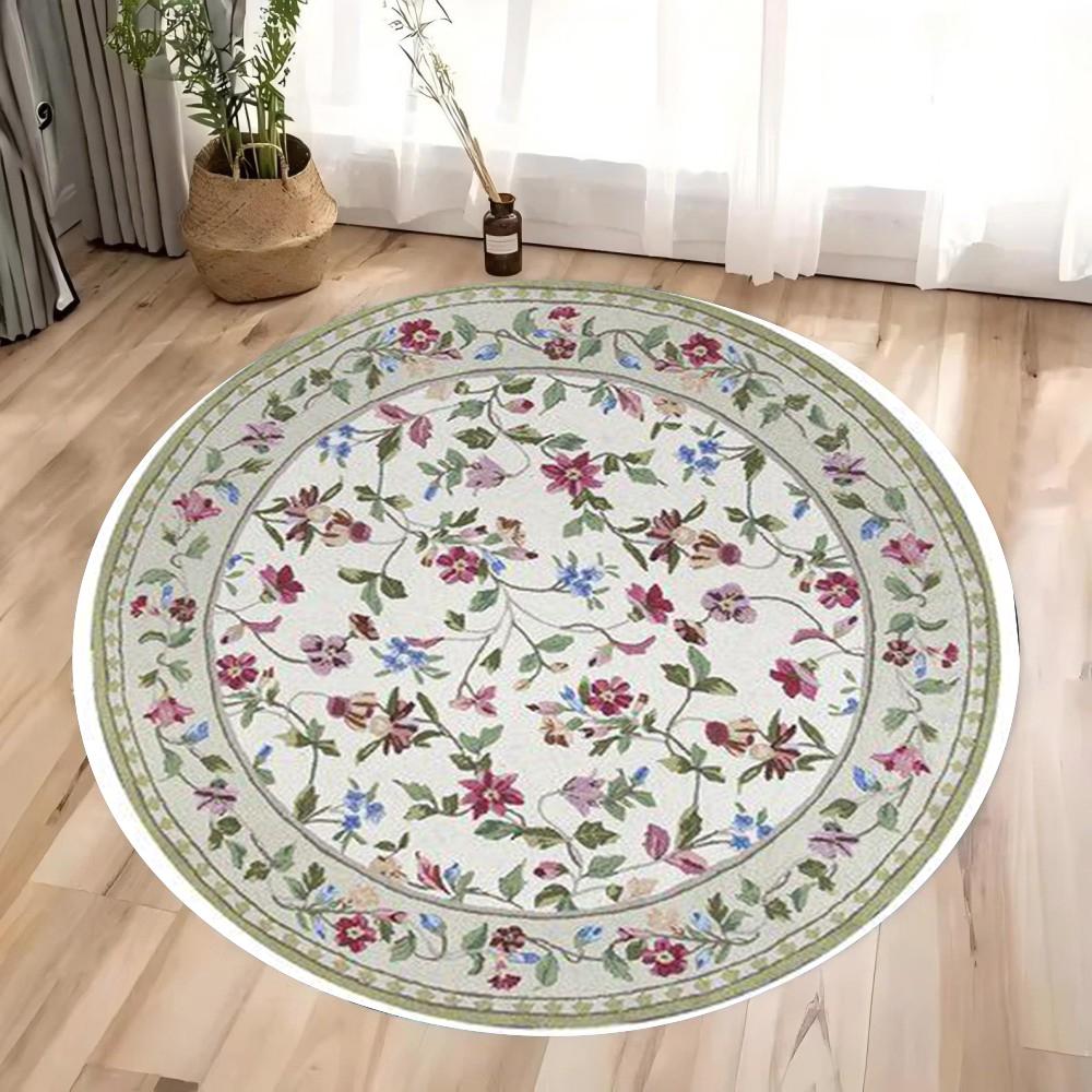 Bohemia Circle Rug Retro Luxury Living Room Carpet Home Decoration Large Area Round Rug Comfortable Fluffy Pastoral Print
