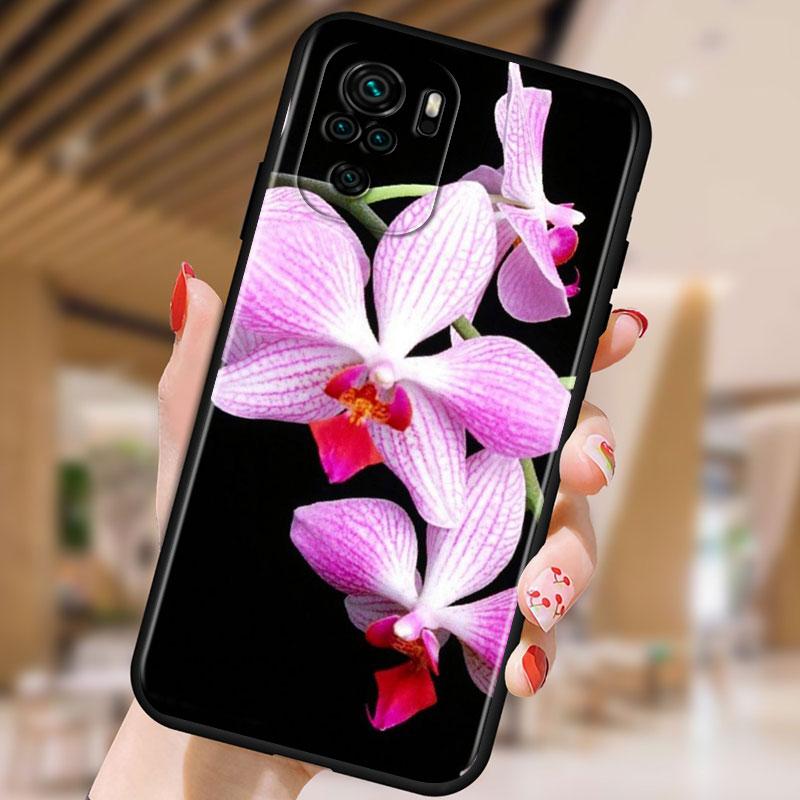 

Цветы орхидеи для Xiaomi Redmi Note 10 10S 9 9T 9S 9Pro Max 8T 8Pro 8 7 6 5 Pro 5A 4X4 мягкий черный чехол для телефона Redmi Note10 ProMAX