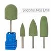 1pcs Silicone Nail Art Drill Bit Professional Milling Cutter Green Nail Tools For Electric Machine
