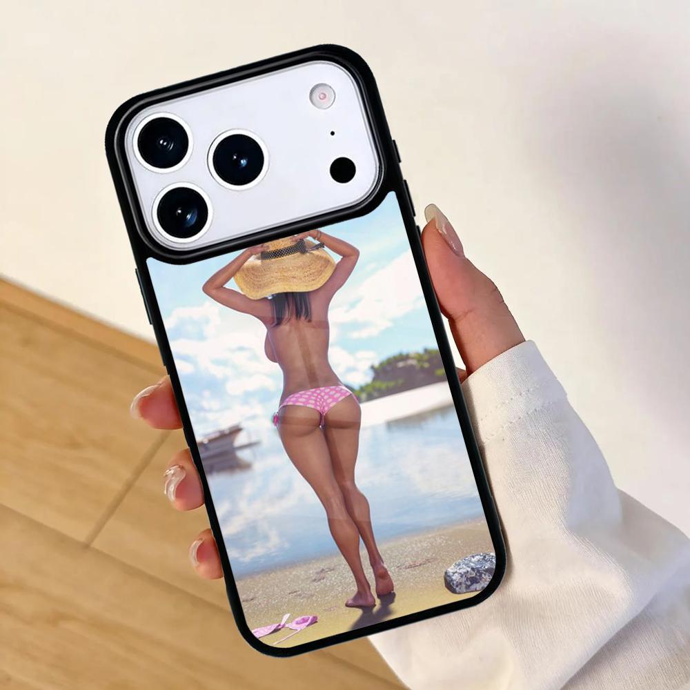 Beach Booty Bikini Girl Mobile Phone Case for IPhone 17 AIR 16pro Max 15 14 13 12 11 Bumper Cover