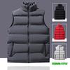 Herren Winter Stehkragen einfarbige Weste lässig vielseitig schlichte Weste Weste Weste Thermoweste Jacke Herren