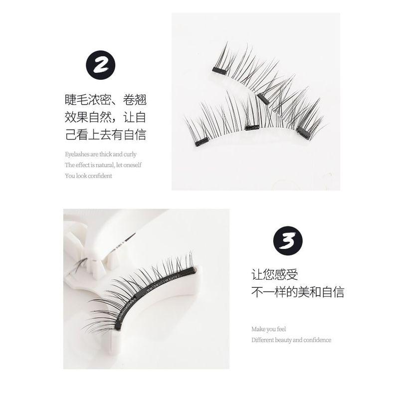 Miumi - Natural Wispy Magnetic False Eyelashes / Applicator / Set