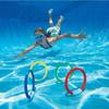 New 4pcs  Diving Rings Underwater Swimming Rings Sinking Pool Toy Rings For Kid Children Swimming Diving Ring