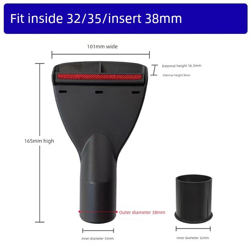 

Suitable for Midea Vacuum Cleaner Suction Head Flat Nozzle Carpet Sofa Suction Meiling For Home Accessories Large Full-Pass Inner 32/35mm 32/35/38 Universal Sofa Crevice Tool