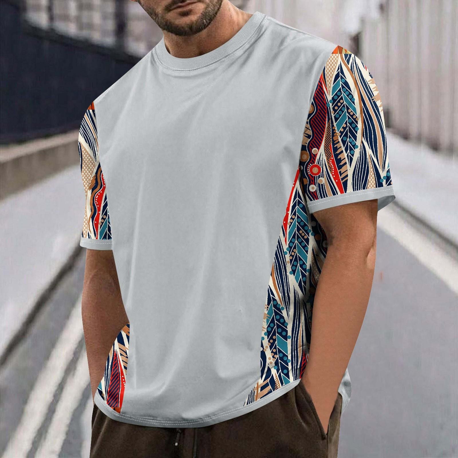 Летняя мужская популярная футболка с круглым вырезом и коротким рукавом с принтом XL белый — фото 7