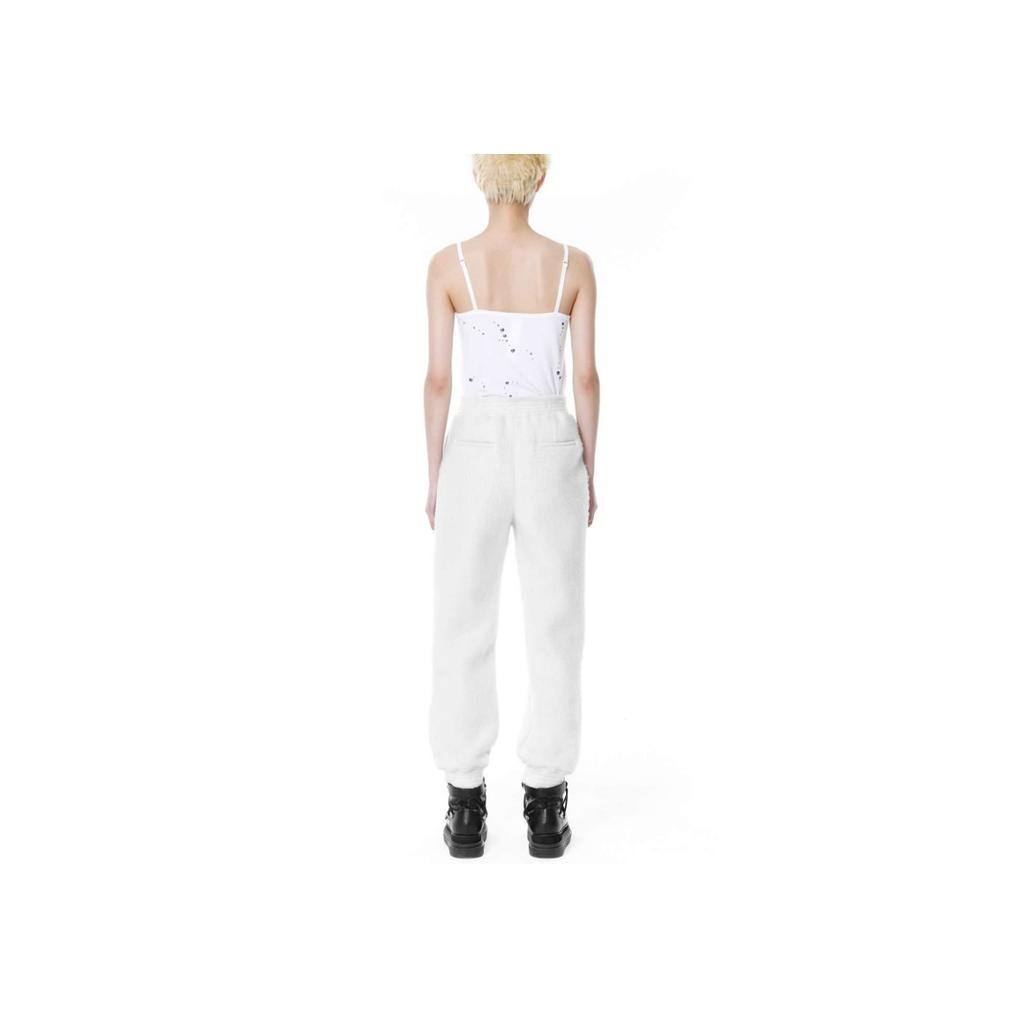 WE11DONE Loose Cuffed Sports Pants Women pants White WD-PT3-21-578-W-WH