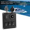 Car Marine 3+2combination LED Single Rocker Green Light Switch+Car Charger  Cigar Lighter Red