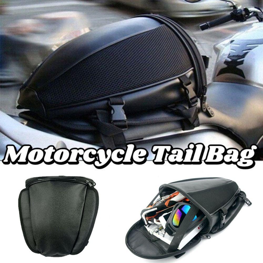 Waterproof Rear Seat Strap Bag Durable Back Seat Carry Luggage Bag Motorcycle Tail Bag  Saddle