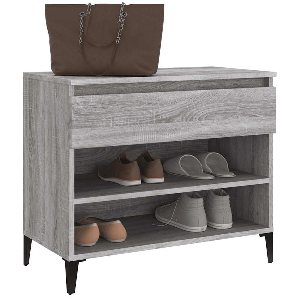Shoe Rack Gray Sonoma 70 x 36 x 60 cm Engineered Wood
