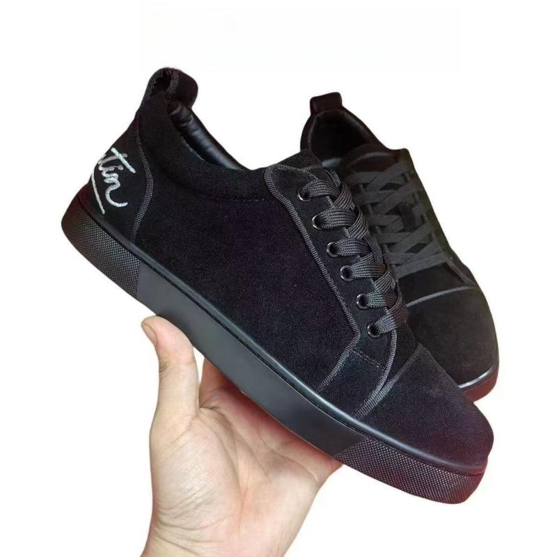 Klinknagel schoenen rode zool neus stud voetbalschoenen casual koppel trend mode veelzijdig veterschoenen board schoenen