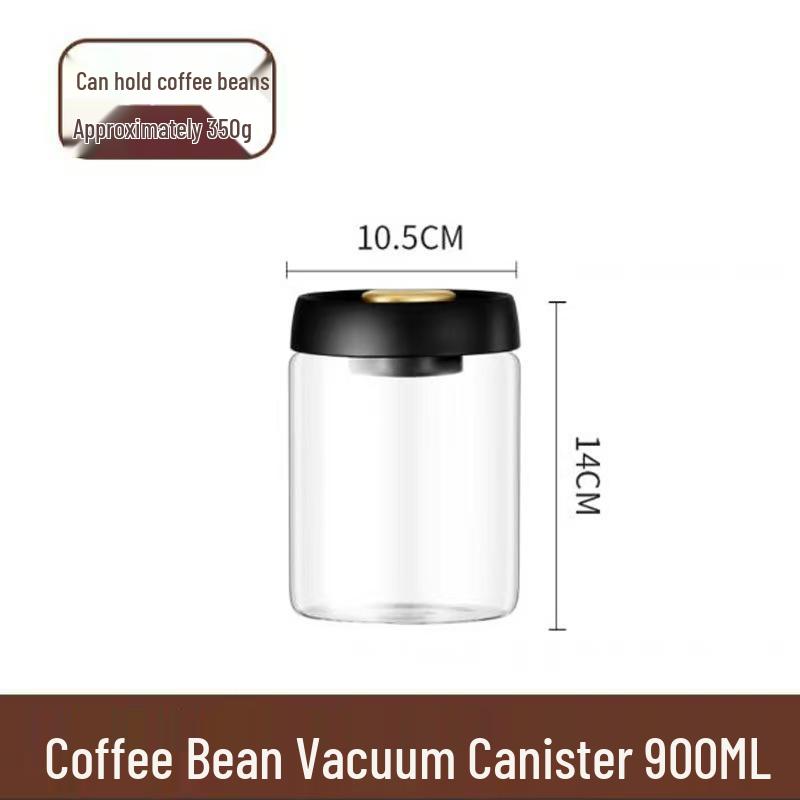Vacuum-Sealed Moisture-Proof Glass Coffee Storage Jar