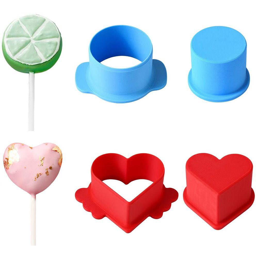Silicone Cake Pop Cutter Circle and Heart Shape Baking Tool New Mousse Mould Candy
